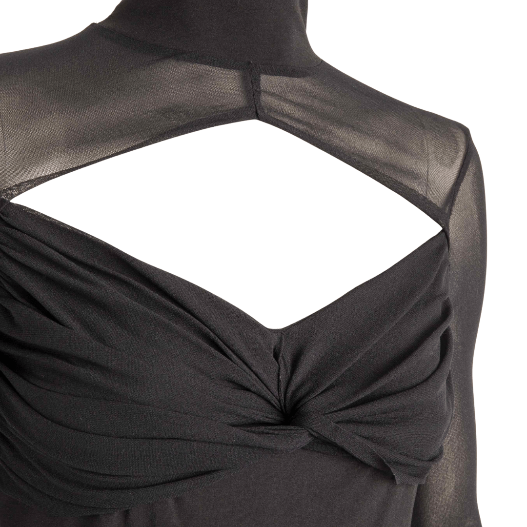 Morgan de Toi cut-out mock neck longsleeve top - S