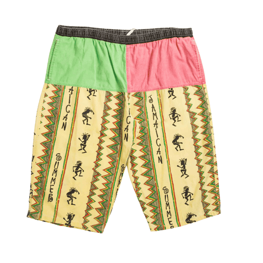 Jamaican/African print cotton shorts - L
