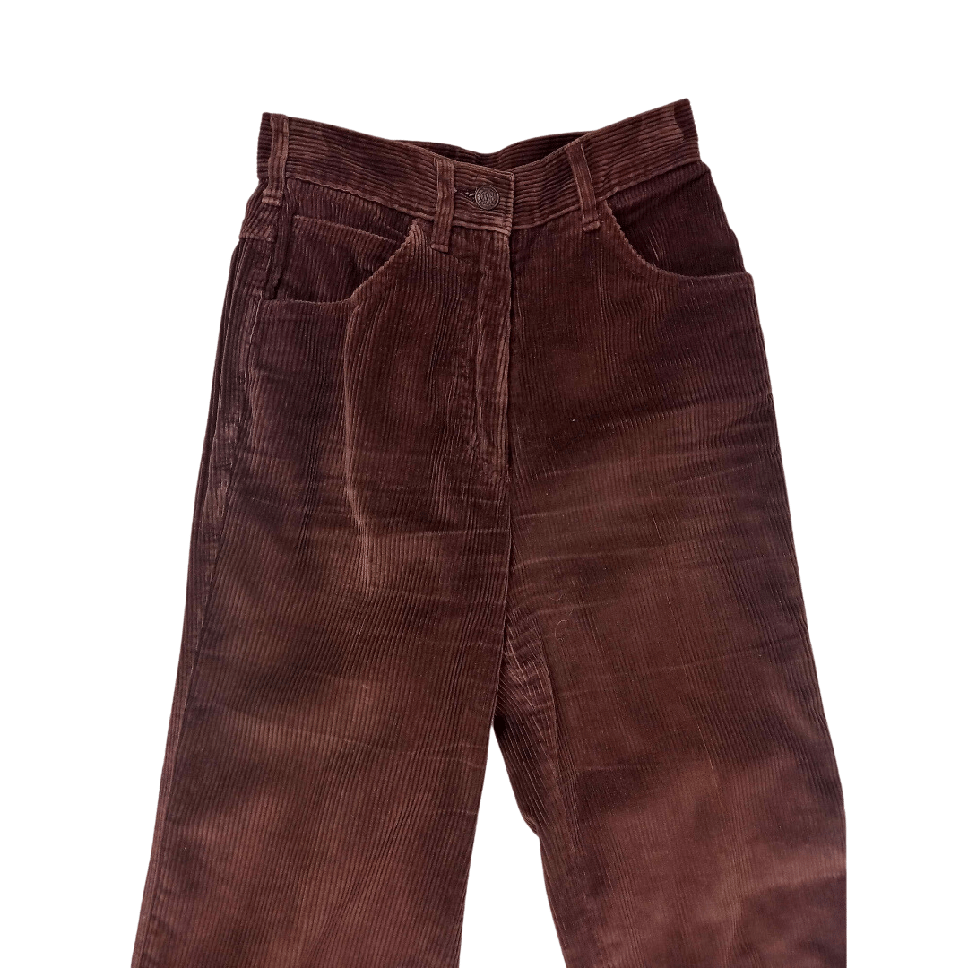 High-waisted corduroy pants - XS