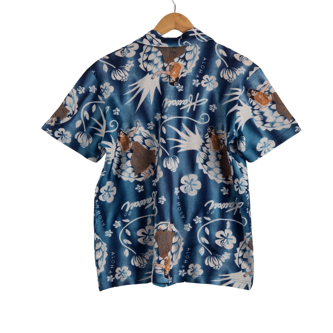 Tropical print shortsleeve shirt - M