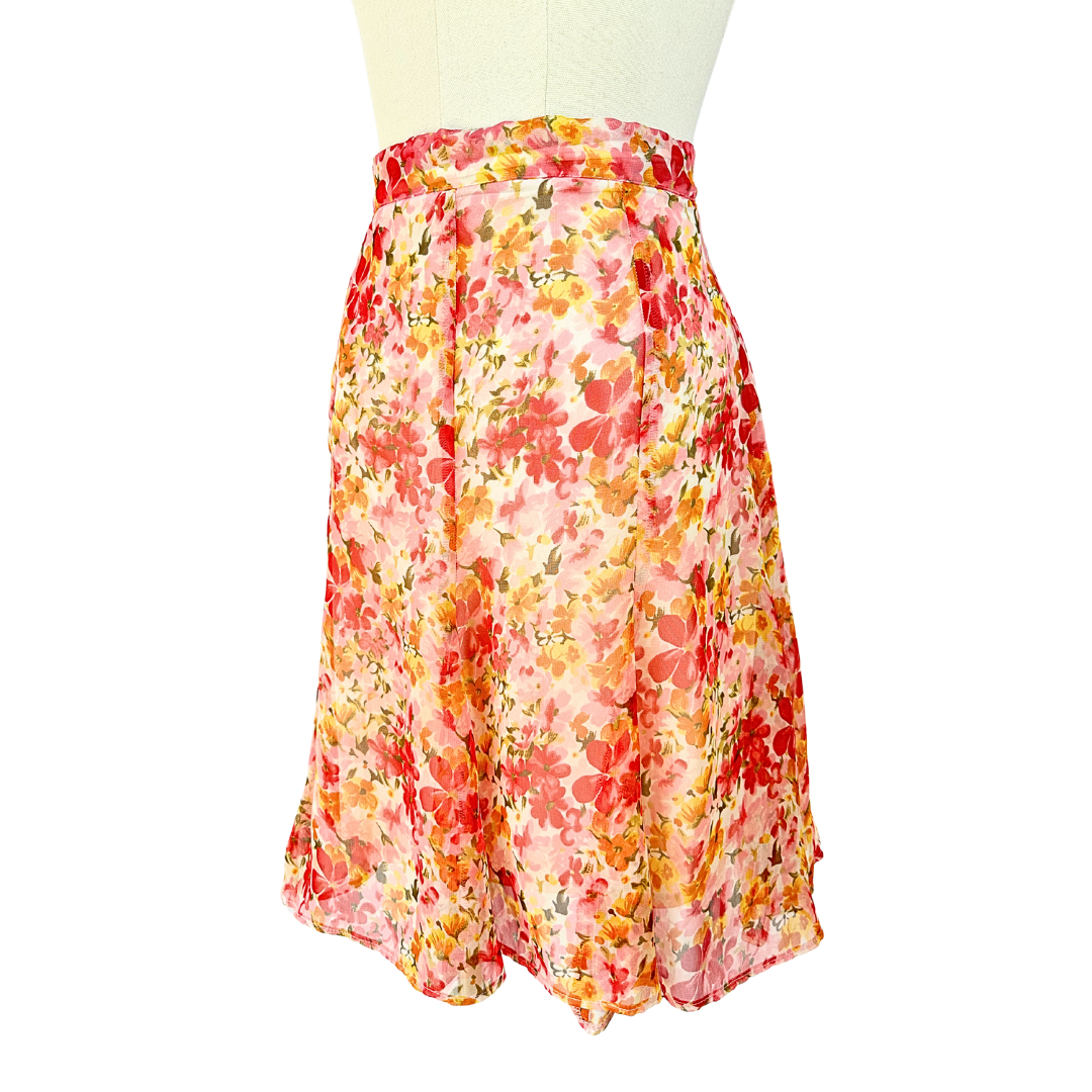 Vintage floral skirt - S