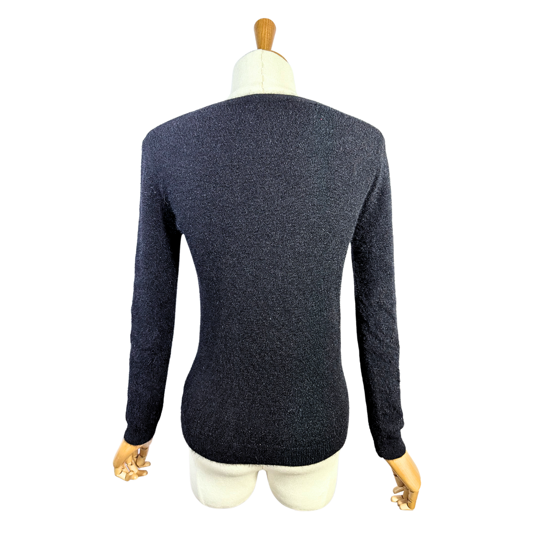 Vneck longsleeve knit jersey - S/M