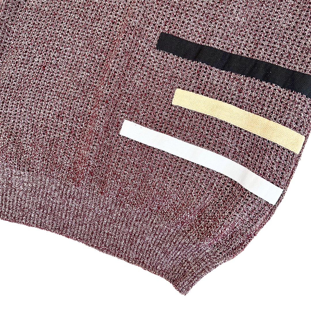 Maroon vintage knitted top - S