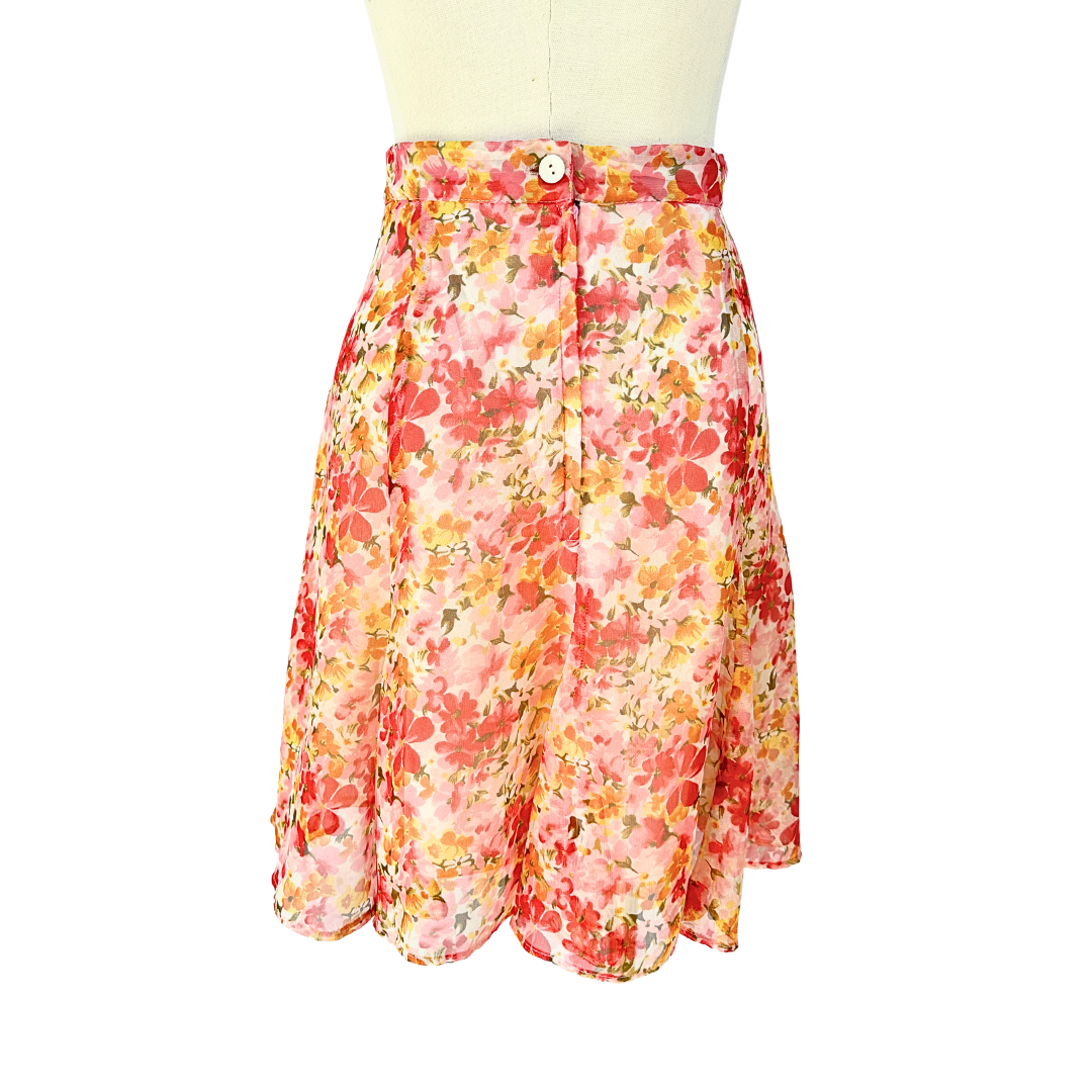 Vintage floral skirt - S