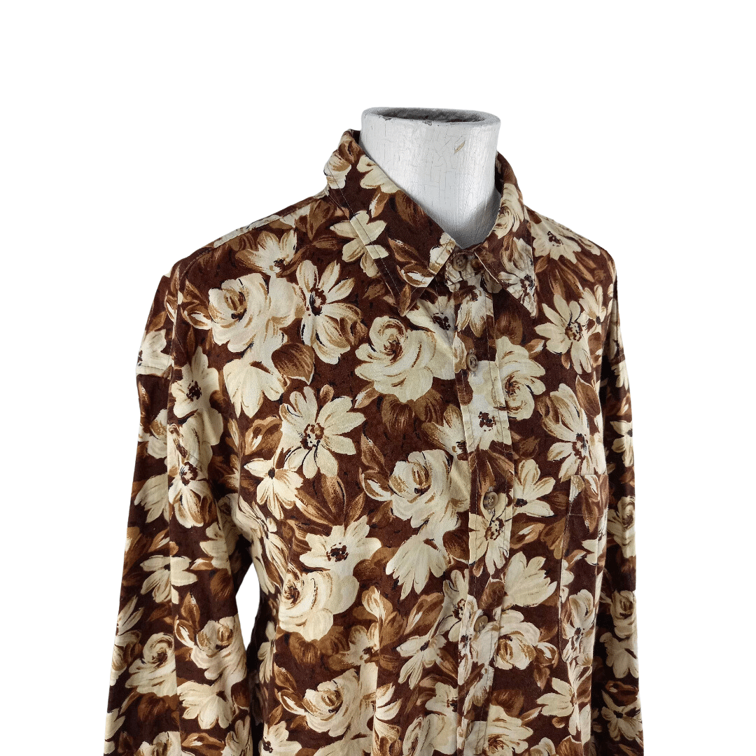Vintage floral longsleeve shirt - M/L