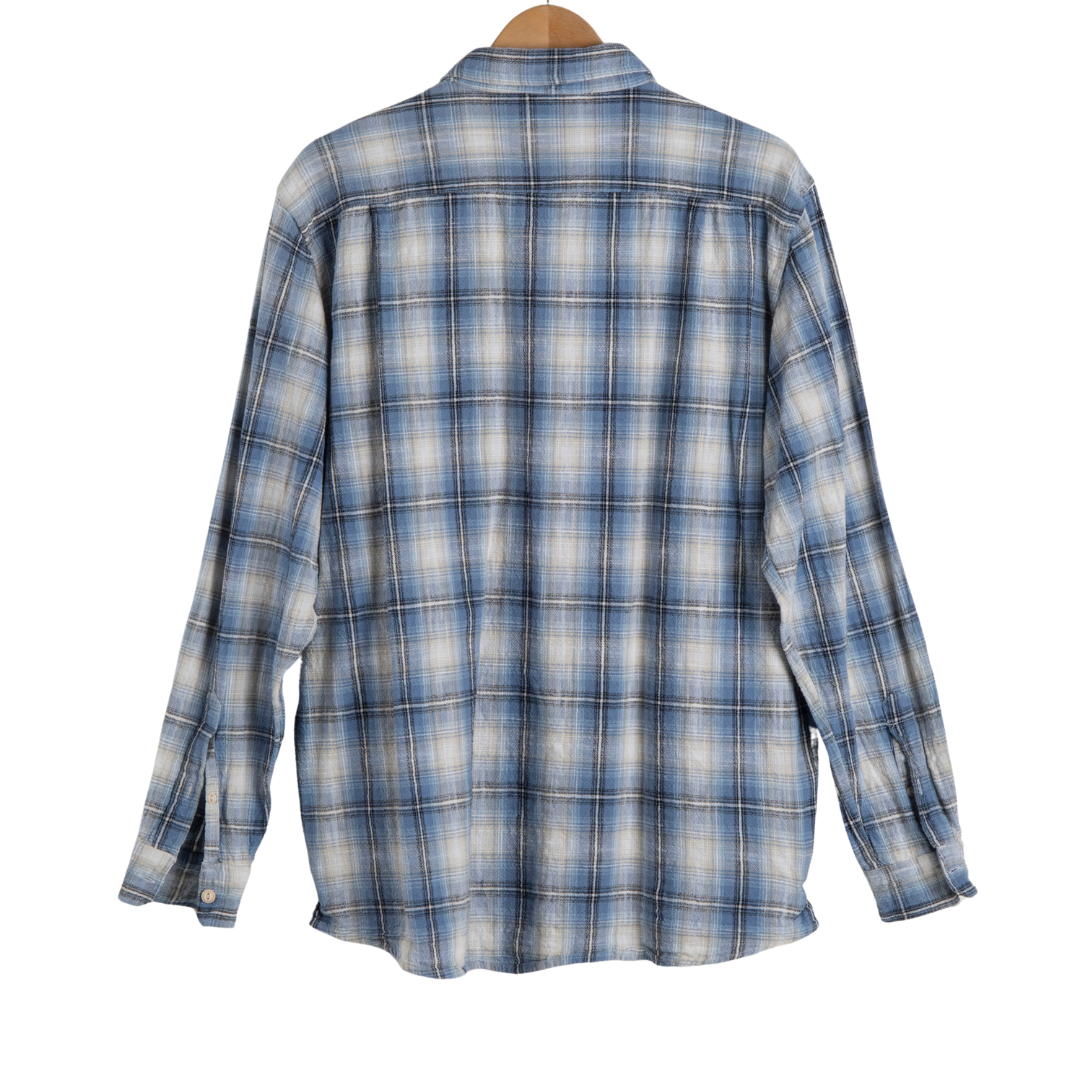 Plaid cotton longsleeve shirt - XL
