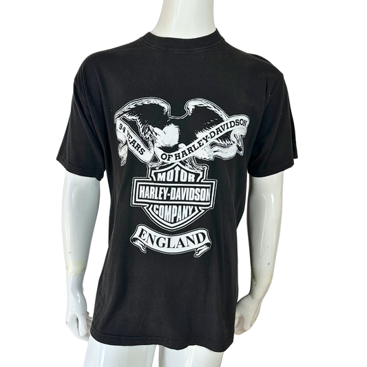 Black Harley Davidson England tshirt - XL