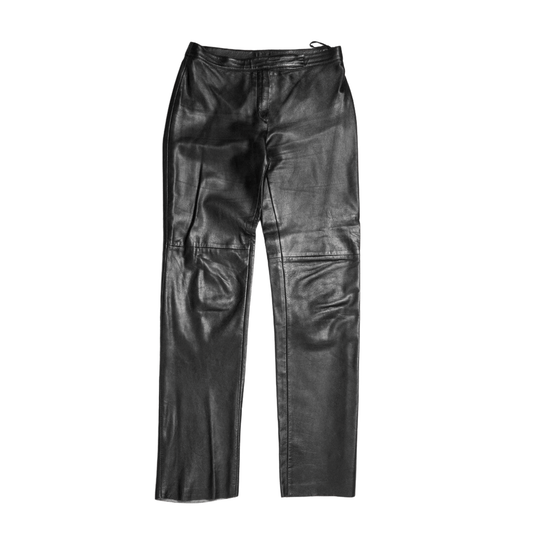 Black leather pants - S