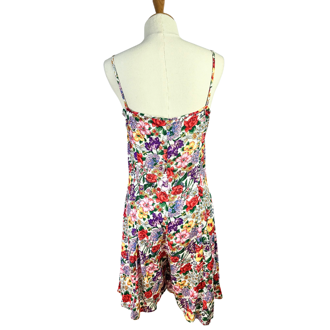 Floral spaghetti strap playsuit - S/M