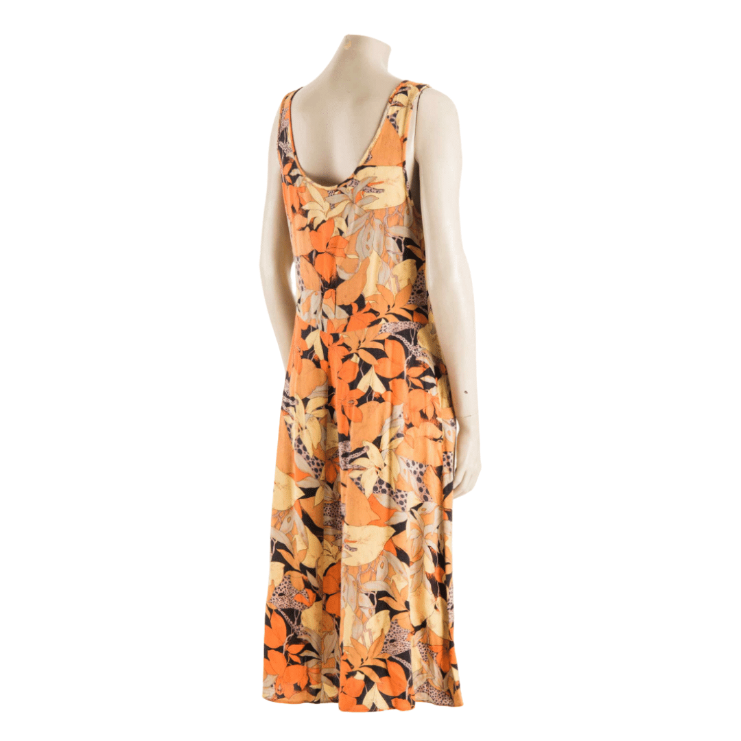 Floral pinafore dress - M