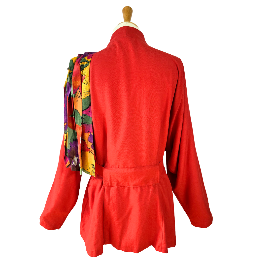 80s pleated jacket - L