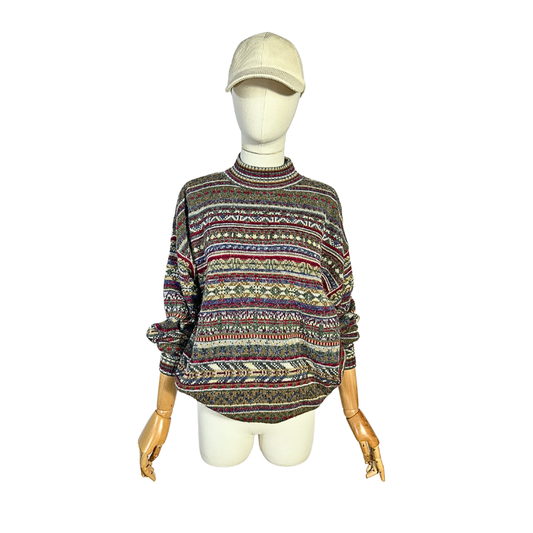 Vintage aztec pattern knit - M