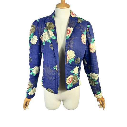 Vintage floral quilted jacket - M