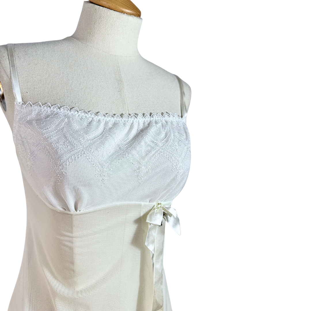 White vintage lingerie top - S