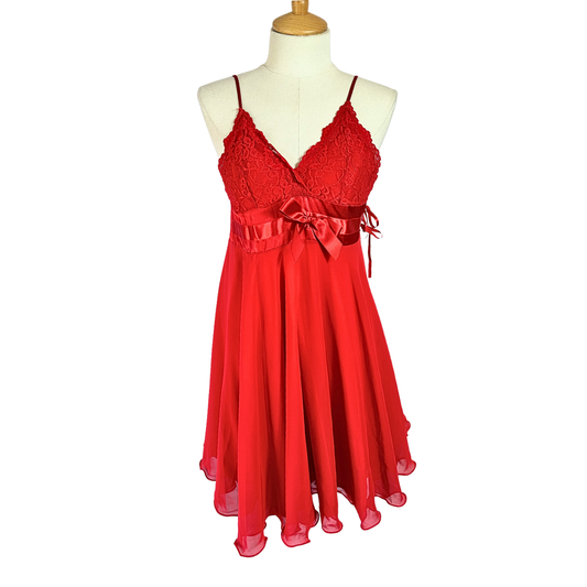 Red babydoll lingerie dress - S