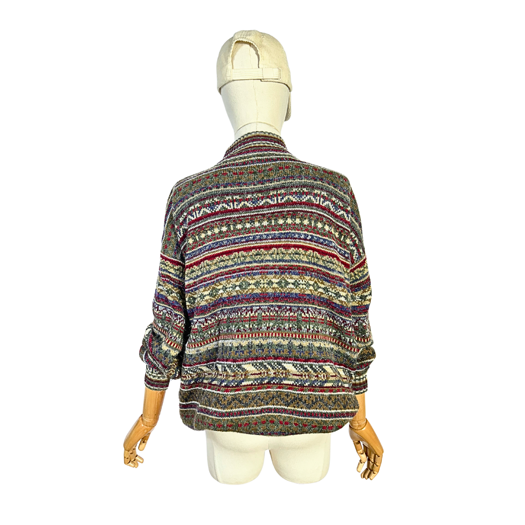 Vintage aztec pattern knit - M
