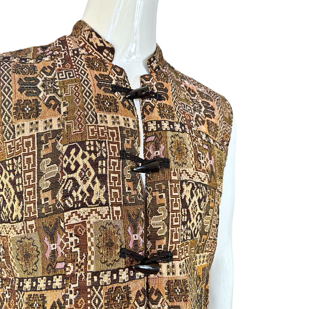 Vintage tapestry waistcoat - M