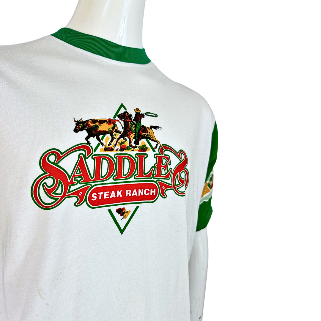 90s Saddle Steak Ranch tshirt - M