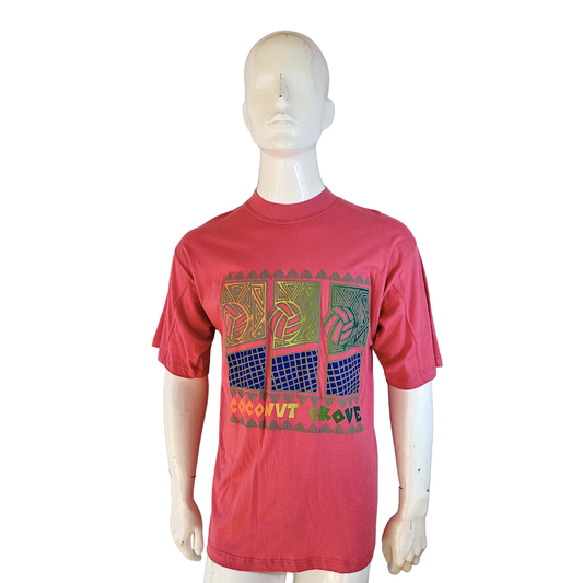 Pink 90s graphic print tshirt - M