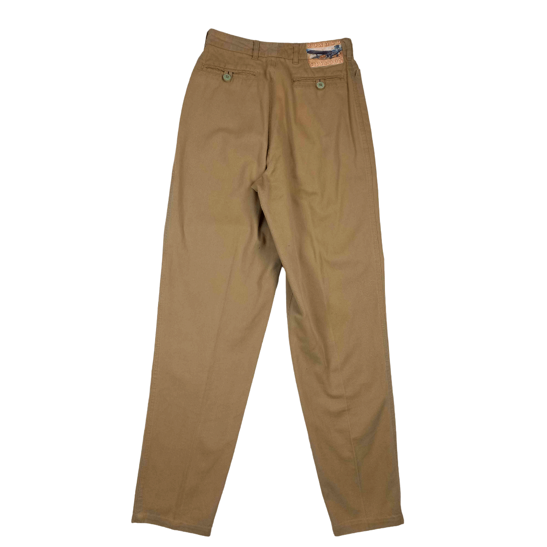 Khaki high waisted pants - XS
