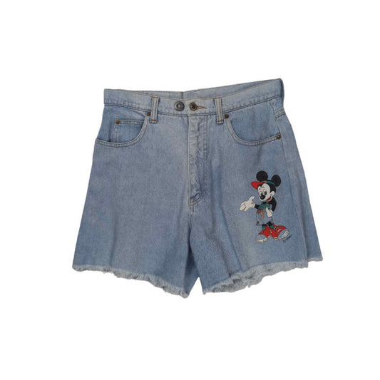 90s Mickey Mouse denim shorts- M