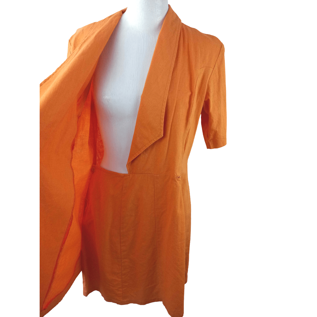 Orange wrap dress- M