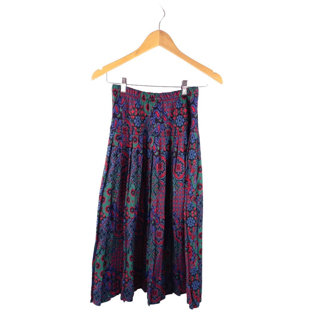 Paisley skirt and jacket two-piece- S/M